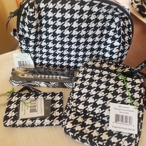 Vera Bradley Midnight Houndstooth Make Up Bag Coll